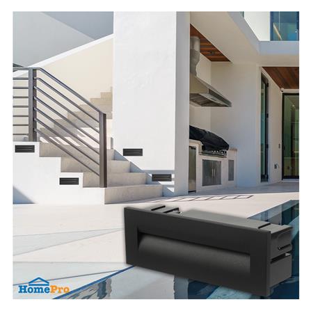 ไฟผนังภายนอก LED L&E 65-A0150 9 วัตต์ WARM WHITE สีดำ_5