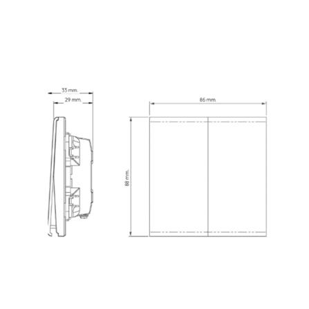 ชุดสวิตซ์ 3 ทาง 2 ช่อง SAHN D023-G สีทอง_3
