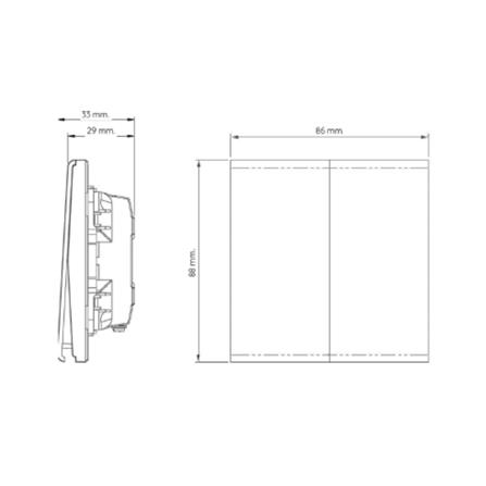 ชุดสวิตซ์ 2 ทาง 2 ช่อง SAHN D022-G สีทอง_3