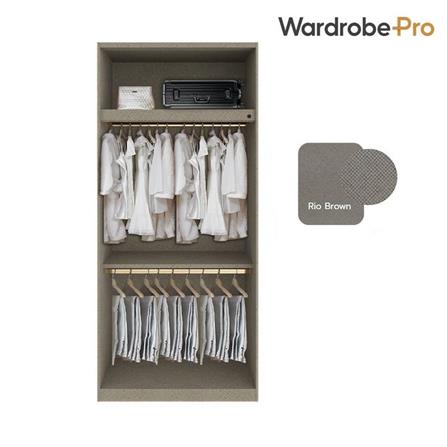 ตู้เสื้อผ้า 2 บานเปิด SB BUILT IN WARDROBE PLUS 59061088 100 ซม. สีโรสโกลด์_2