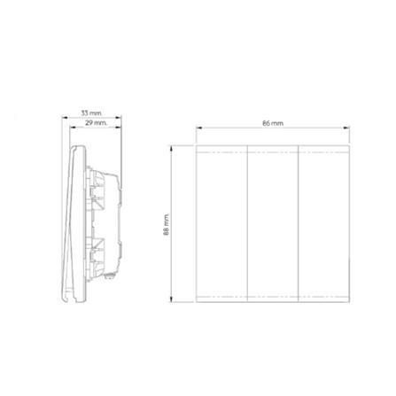 ชุดสวิตซ์ 1 ทาง 3 ช่อง SAHN D031-G สีทอง_3