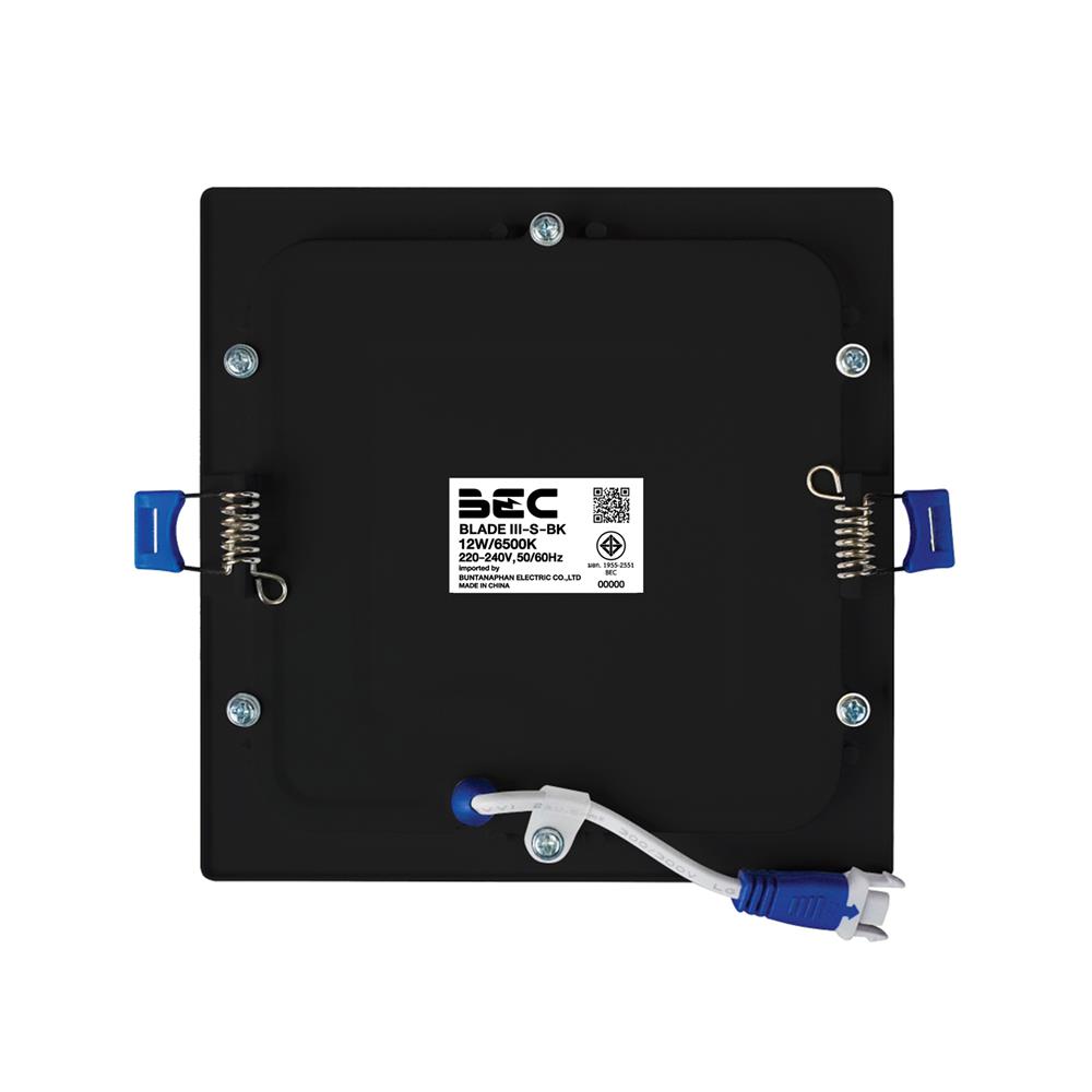 ดาวน์ไลท์ LED BEC BLADE III S-BK 6.5 นิ้ว 12 วัตต์ DAYLIGHT สีดำ