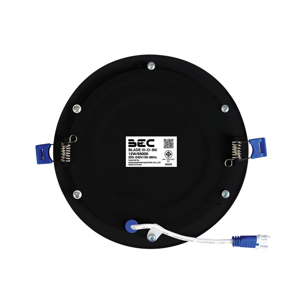 ดาวน์ไลท์ LED BEC BLADE III O-BK 6.6 นิ้ว 12 วัตต์ DAYLIGHT สีดำ