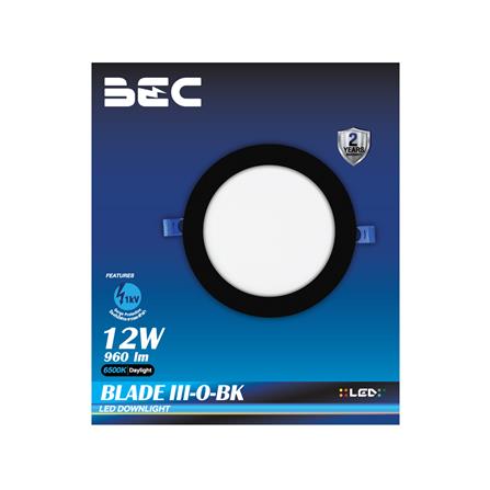 ดาวน์ไลท์ LED BEC BLADE III O-BK 6.6 นิ้ว 12 วัตต์ DAYLIGHT สีดำ_2