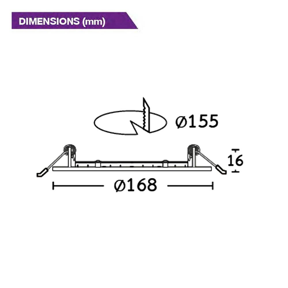 ดาวน์ไลท์ LED BEC BLADE III-O 12WTRI 6.6 นิ้ว 12 วัตต์ DAYLIGHT/COOL WHITE/WARM WHITE สีขาว