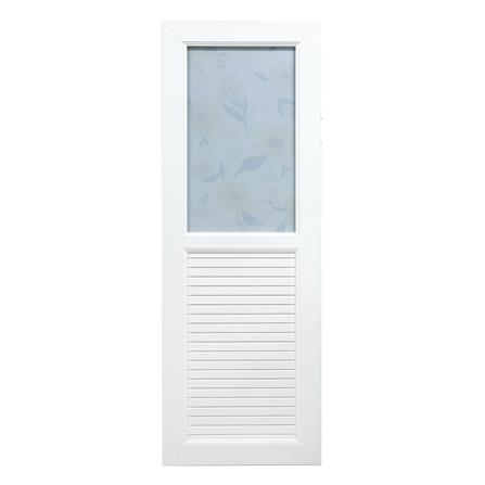 ประตูห้องน้ำ UPVC AZLE SUNFLOWER 70X200 ซม. สีขาว พร้อมวงกบ ไม่เจาะลูกบิด_4