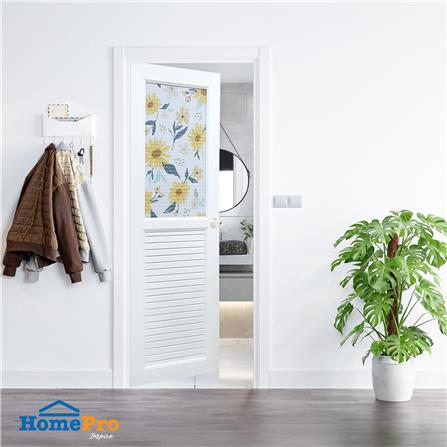 ประตูห้องน้ำ UPVC AZLE SUNFLOWER 70X200 ซม. สีขาว พร้อมวงกบ ไม่เจาะลูกบิด_8