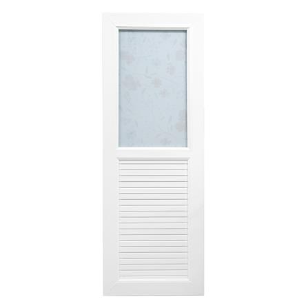 ประตูห้องน้ำ UPVC AZLE MARIGOLD 70X200 ซม. สีขาว พร้อมวงกบ ไม่เจาะลูกบิด_4