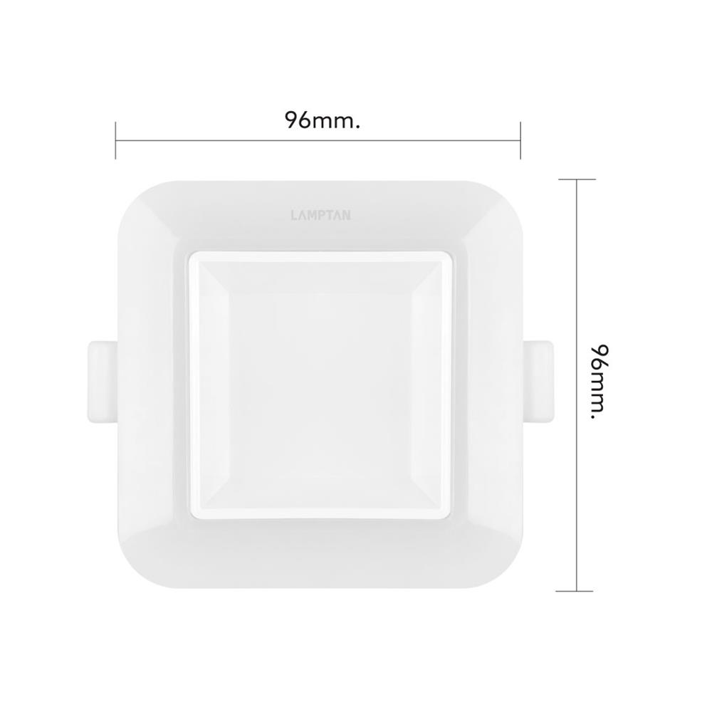 ดาวน์ไลท์ LED LAMPTAN SWOP 3.7 นิ้ว 9 วัตต์ DAYLIGHT/COOL WHITE/WARM WHITE สีขาว