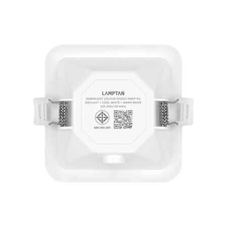 ดาวน์ไลท์ LED LAMPTAN SWOP 3.7 นิ้ว 9 วัตต์ DAYLIGHT/COOL WHITE/WARM WHITE สีขาว_2