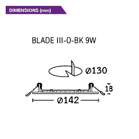 ดาวน์ไลท์ LED BEC BLADE III-O 9WTRI 5.5 นิ้ว 9 วัตต์ DAYLIGHT/COOL WHITE/WARM WHITE สีขาว_4