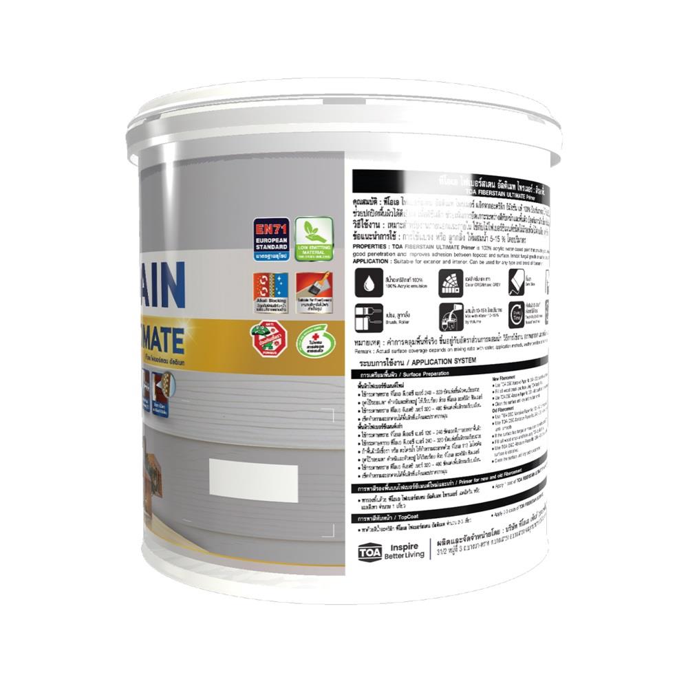 สีรองพื้นไม้ฝาไฟเบอร์ซีเมนต์ TOA FIBERSTAIN ULTIMATE สีครีม ด้าน 1 แกลลอน