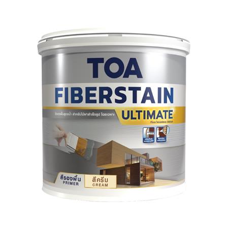สีรองพื้นไม้ฝาไฟเบอร์ซีเมนต์ TOA FIBERSTAIN ULTIMATE สีครีม ด้าน 1 แกลลอน_0