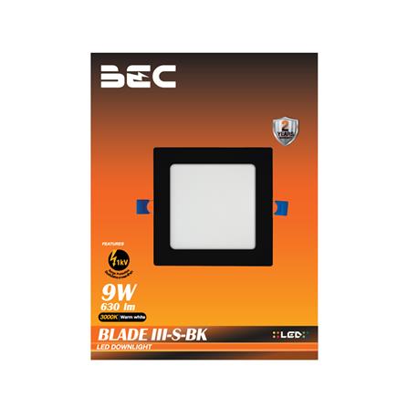 ดาวน์ไลท์ LED BEC BLADE III O-BK 5.7 นิ้ว 9 วัตต์ WARM WHITE สีดำ_2