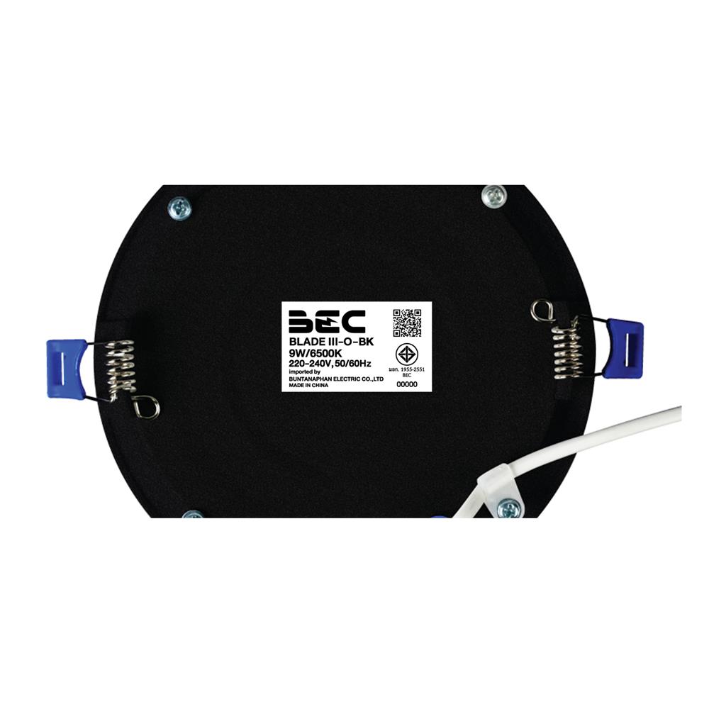 ดาวน์ไลท์ LED BEC BLADE III O-BK 5.6 นิ้ว 9 วัตต์ DAYLIGHT สีดำ