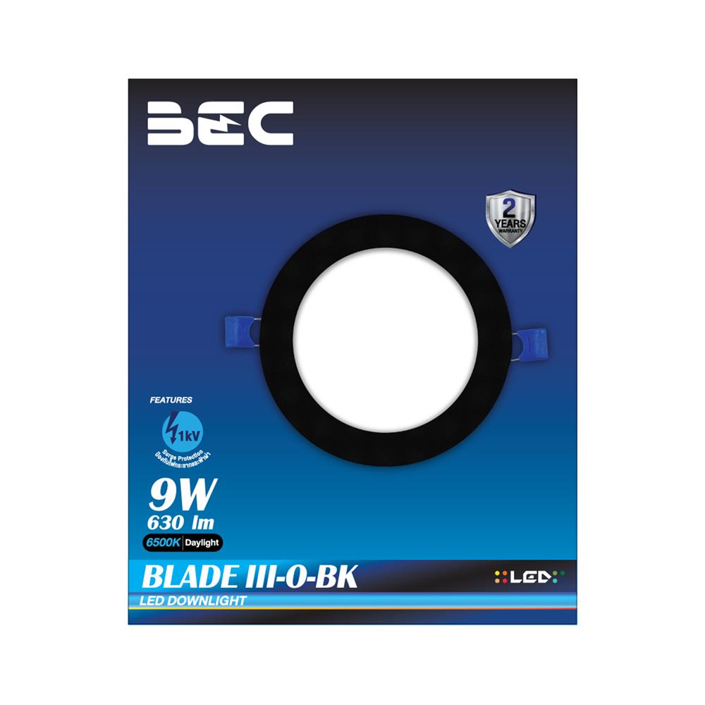 ดาวน์ไลท์ LED BEC BLADE III O-BK 5.6 นิ้ว 9 วัตต์ DAYLIGHT สีดำ