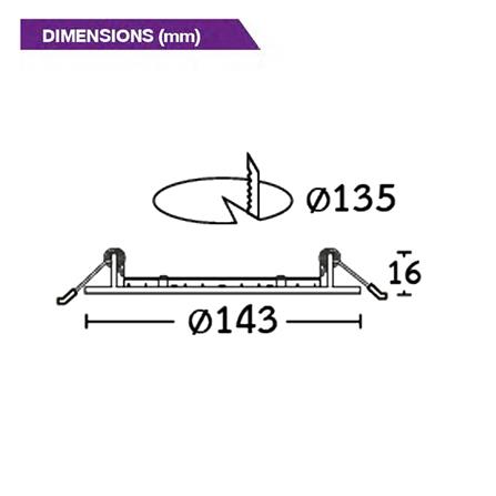 ดาวน์ไลท์ LED BEC BLADE III O-BK 5.6 นิ้ว 9 วัตต์ DAYLIGHT สีดำ_4