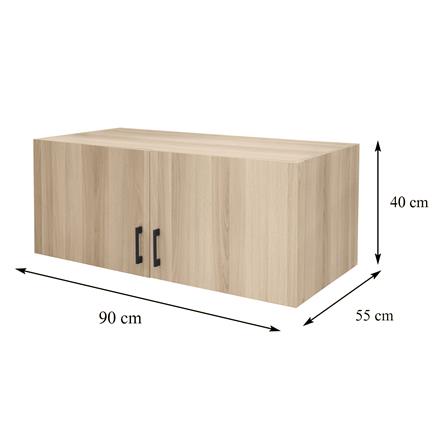 ตู้ต่อบนบานเปิด FURDINI GREATE 90 ซม. สีไวท์โอ๊ค_6