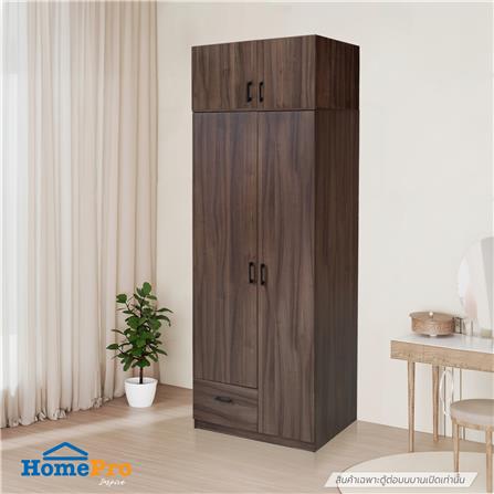 ตู้ต่อบนบานเปิด FURDINI GREATE 90 ซม. สีวอลนัท_4