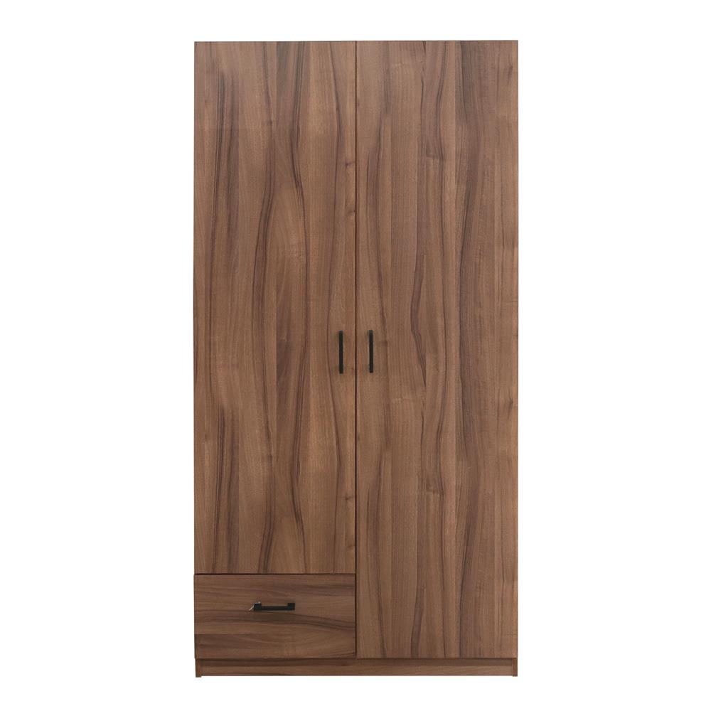 ตู้เสื้อผ้า 2 บานเปิด FURDINI GREATE 90 ซม. สีวอลนัท