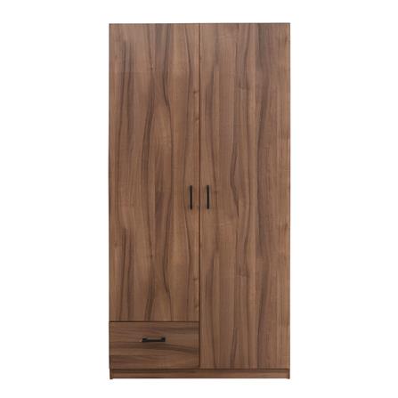 ตู้เสื้อผ้า 2 บานเปิด FURDINI GREATE 90 ซม. สีวอลนัท_0