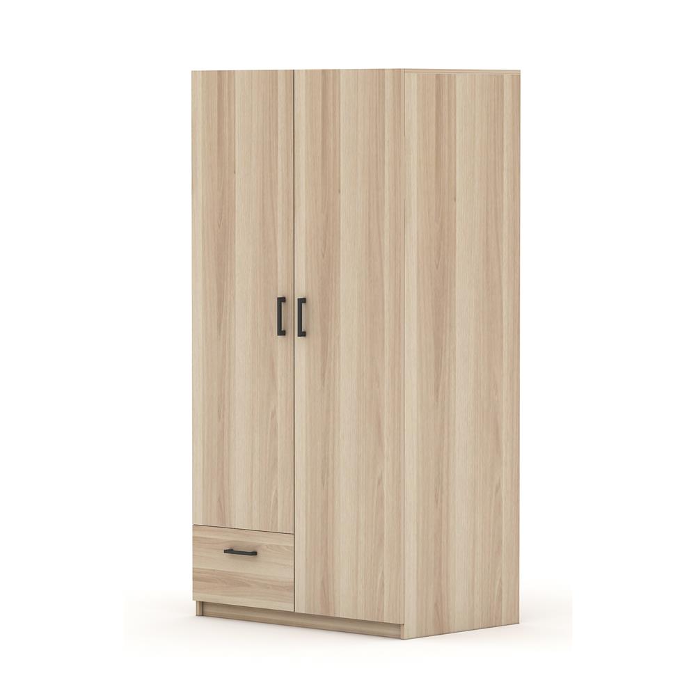 ตู้เสื้อผ้า 2 บานเปิด FURDINI GREATE 90 ซม. สีไวท์โอ๊ค