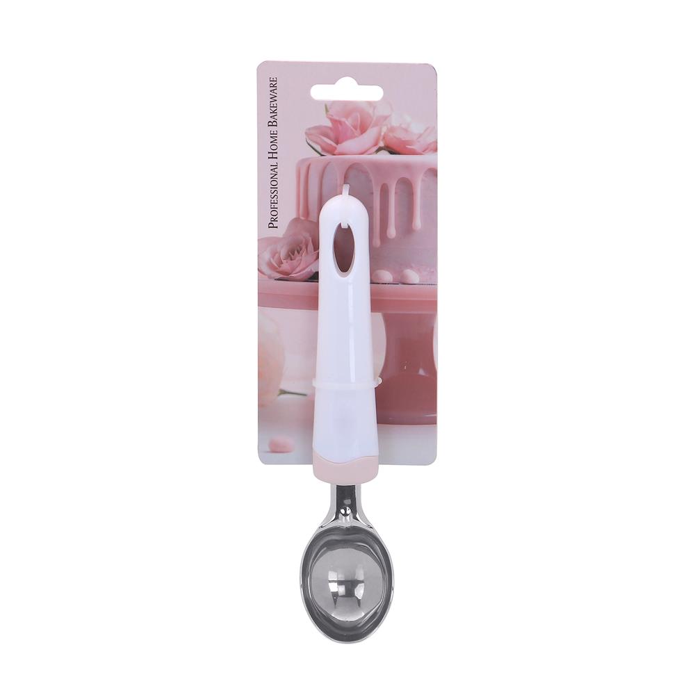 ที่ตักไอศครีมสเตนเลส PENGUIN KSA01 สีชมพูด้ามขาว