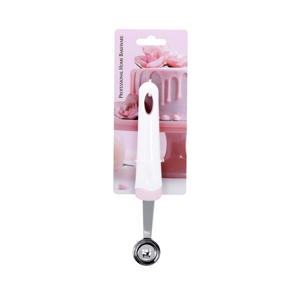 ที่คว้านแตงโมสเตนเลส PENGUIN KSA02 สีชมพูด้ามขาว