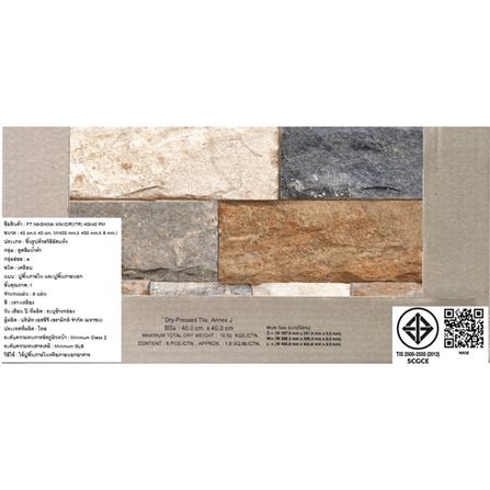 กระเบื้องพื้น 40x40 ซม. TARA แม็กนิม่า มิกซ์ เทา (CIR) PM 0.96 ตร.ม._7
