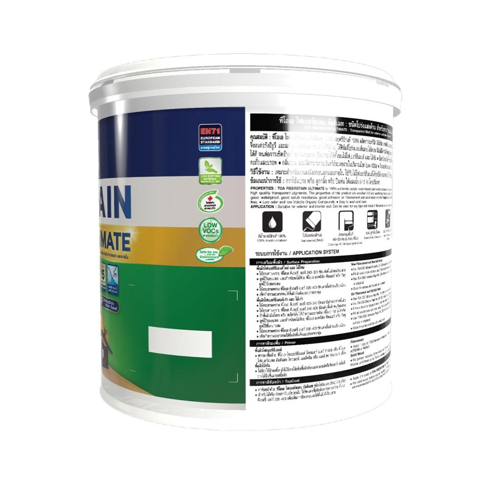 สีย้อมไม้ TOA FIBERSTAIN ULTIMATE WM006 สีมะฮอกกะนี โปร่งแสงด้าน 1 แกลลอน