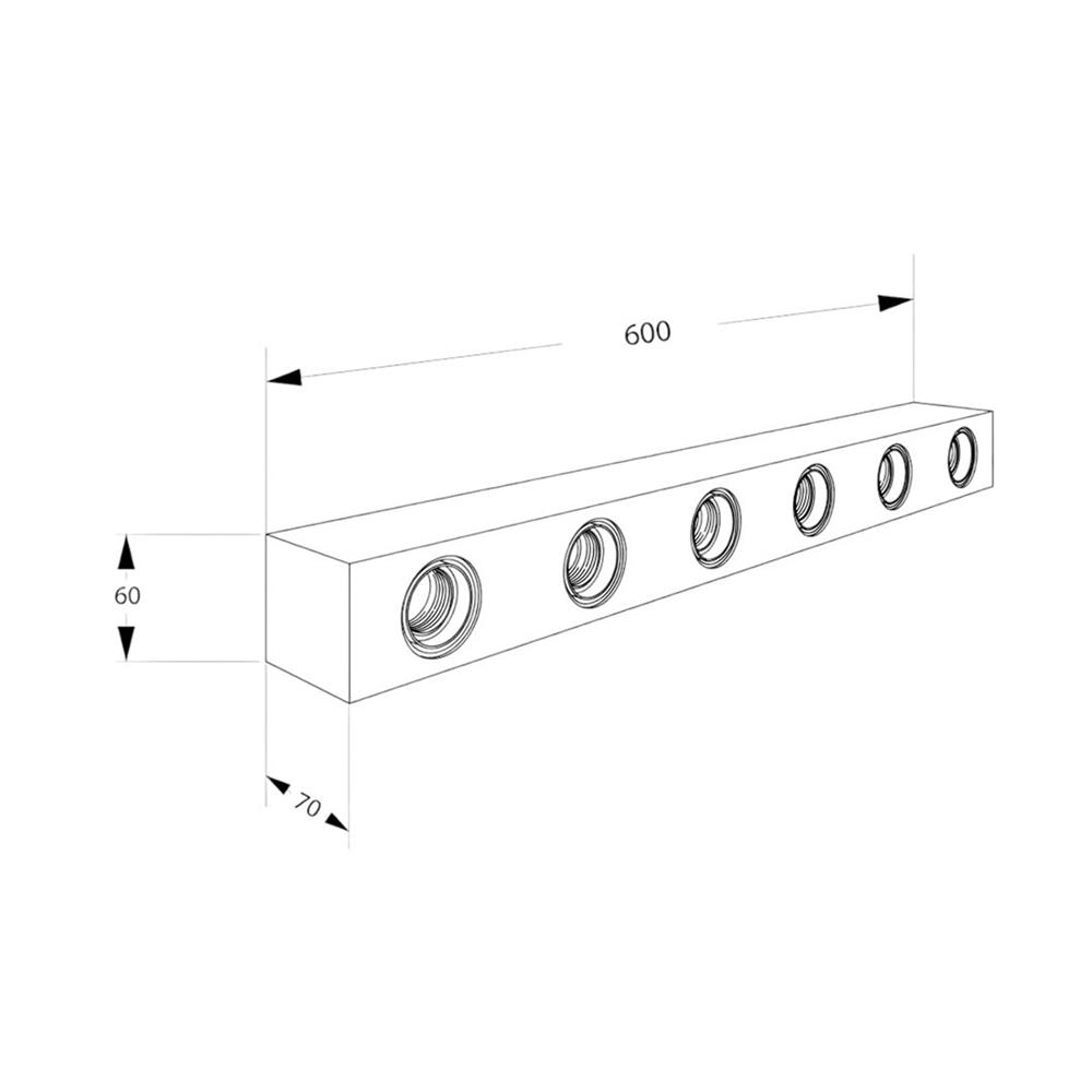 ไฟกิ่งภายใน LUMAX 01-02559 สีเงิน 6 หัว