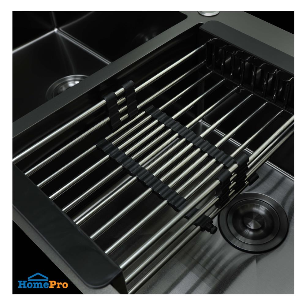 ซิงค์ฝัง 2 หลุม LUCKY FLAME EUB-1052 สีดำ