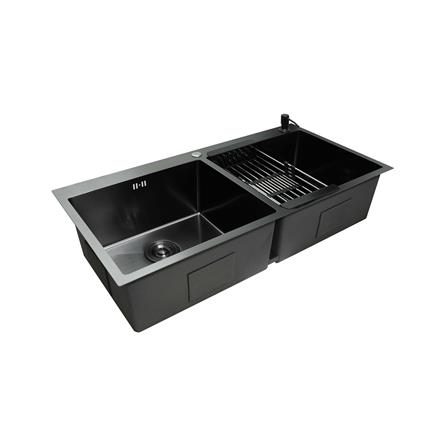 ซิงค์ฝัง 2 หลุม LUCKY FLAME EUB-1052 สีดำ_1