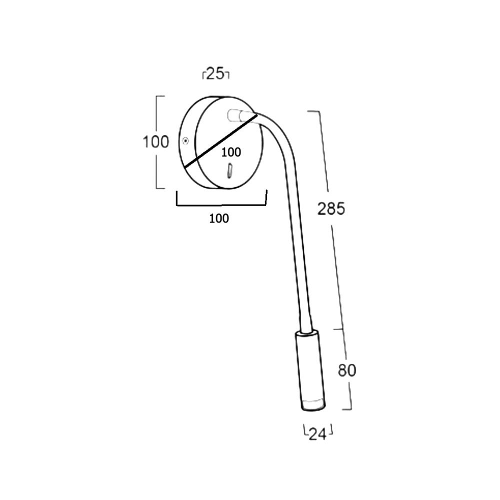 ไฟกิ่งภายใน LED L&E 01-A0176 3 วัตต์ WARM WHITE สีดำ 1 หัว