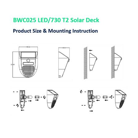 ไฟผนังภายนอก SOLAR PHILIPS BWC025 LED/730 T2 4 วัตต์ WARM WHITE สีดำ_4