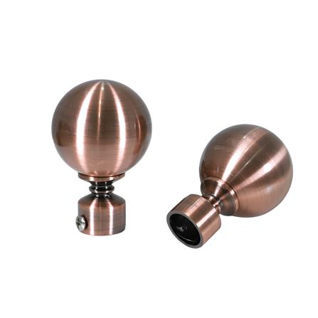 หัว-ท้ายรางม่าน HOME LIVING STYLE NIC 19 มม. สีทองแดง_0