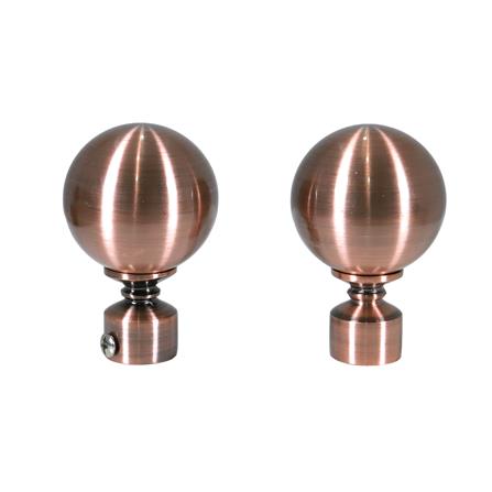 หัว-ท้ายรางม่าน HOME LIVING STYLE NIC 19 มม. สีทองแดง_1