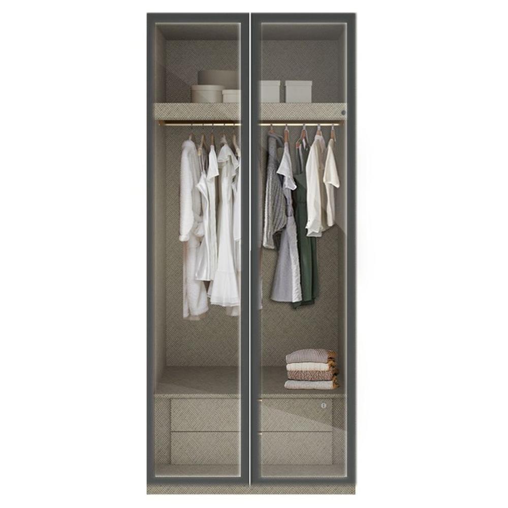 ตู้เสื้อผ้า 2 บานเปิด SB BUILT IN WARDROBE PLUS 59061087 100 ซม. สีดำ