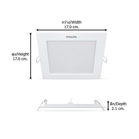 ดาวน์ไลท์ LED PHILIPS DL262 6 นิ้ว 12 วัตต์ WARM WHITE สีขาว_5