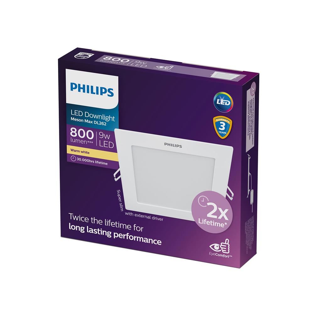 ดาวน์ไลท์ LED PHILIPS DL262 5 นิ้ว 9 วัตต์ WARM WHITE สีขาว