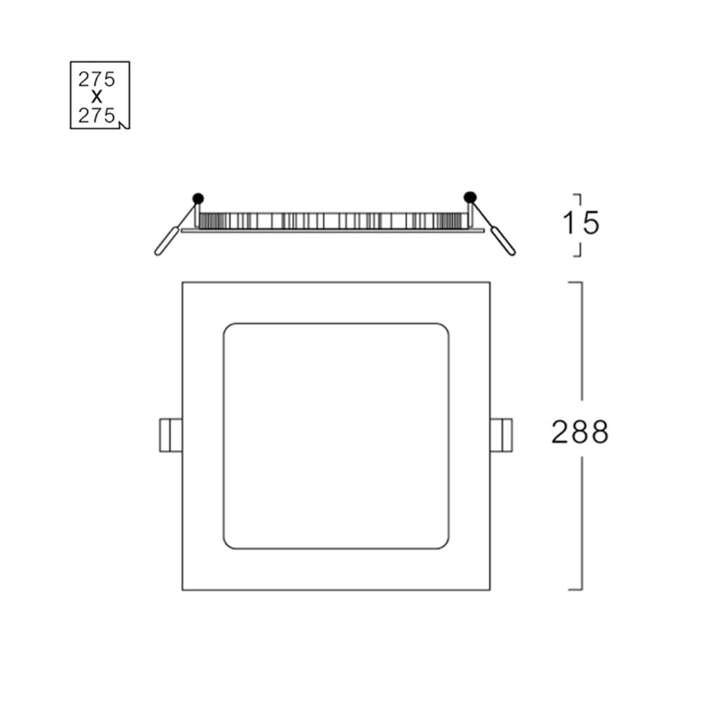 ดาวน์ไลท์ LED LUMAX 20-A0729 11.3 นิ้ว 24 วัตต์ DAYLIGHT สีขาว