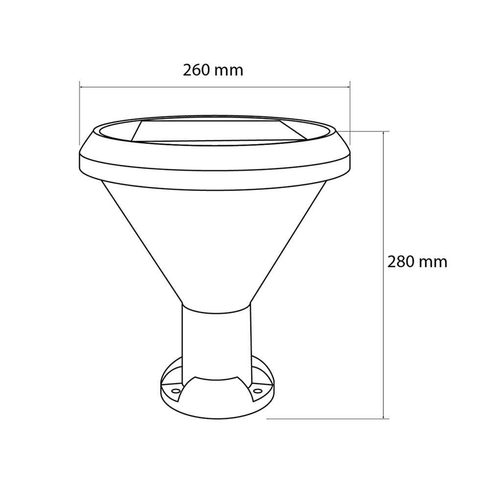 ไฟหัวเสา SOLAR LUMAX 74-00041 40 วัตต์ RGB สีดำ