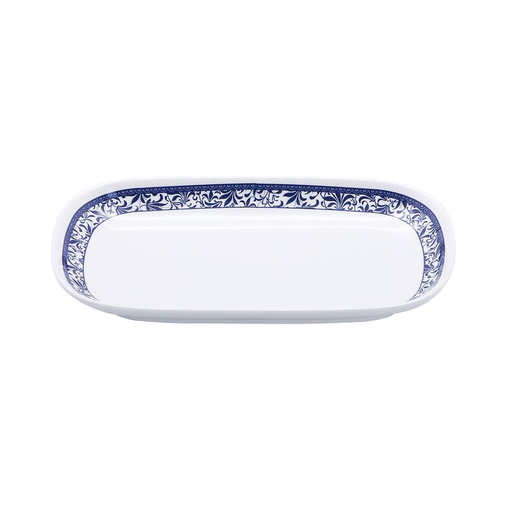 จานเมลามีนเปลเหลี่ยม 9.5 นิ้ว VANDA BLUE GARDEN