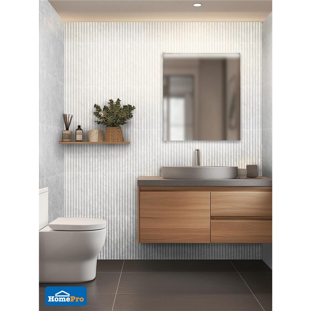 กระเบื้องผนัง 25x40 ซม. TARA ทีแกน เทา (EXC) PM 1 ตร.ม.