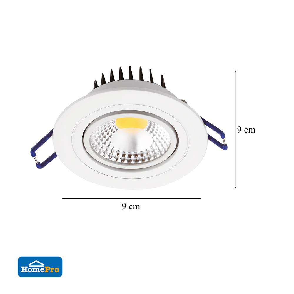 ดาวน์ไลท์ LED CARINI LCG0330R 3 นิ้ว 5 วัตต์ WARM WHITE สีขาว