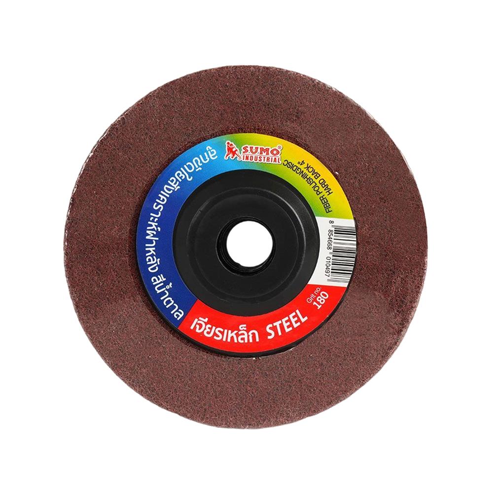 ลูกขัดใยสังเคราะห์ SUMO 4 นิ้ว เบอร์ 180 สีน้ำตาล (ฝาหลัง)