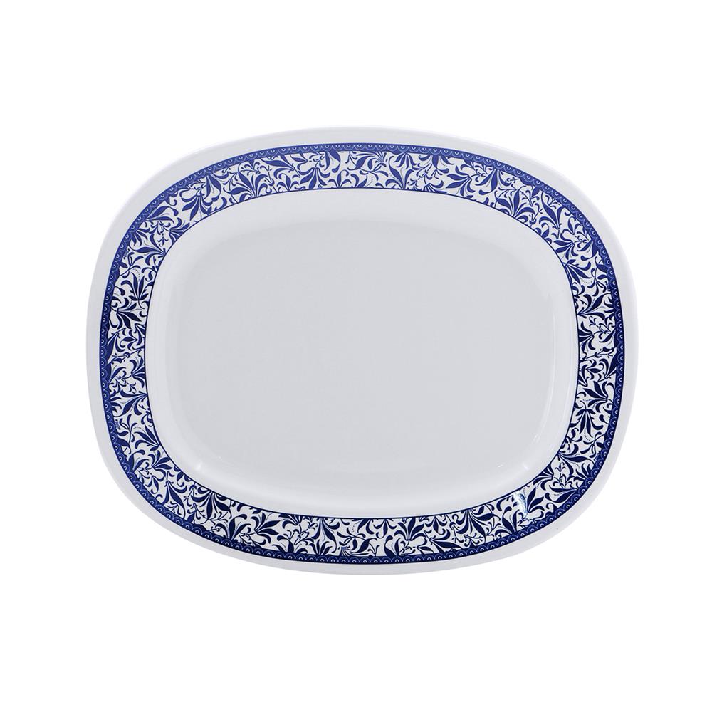 จานเมลามีนเปลเหลี่ยม 10 นิ้ว VANDA BLUE GARDEN