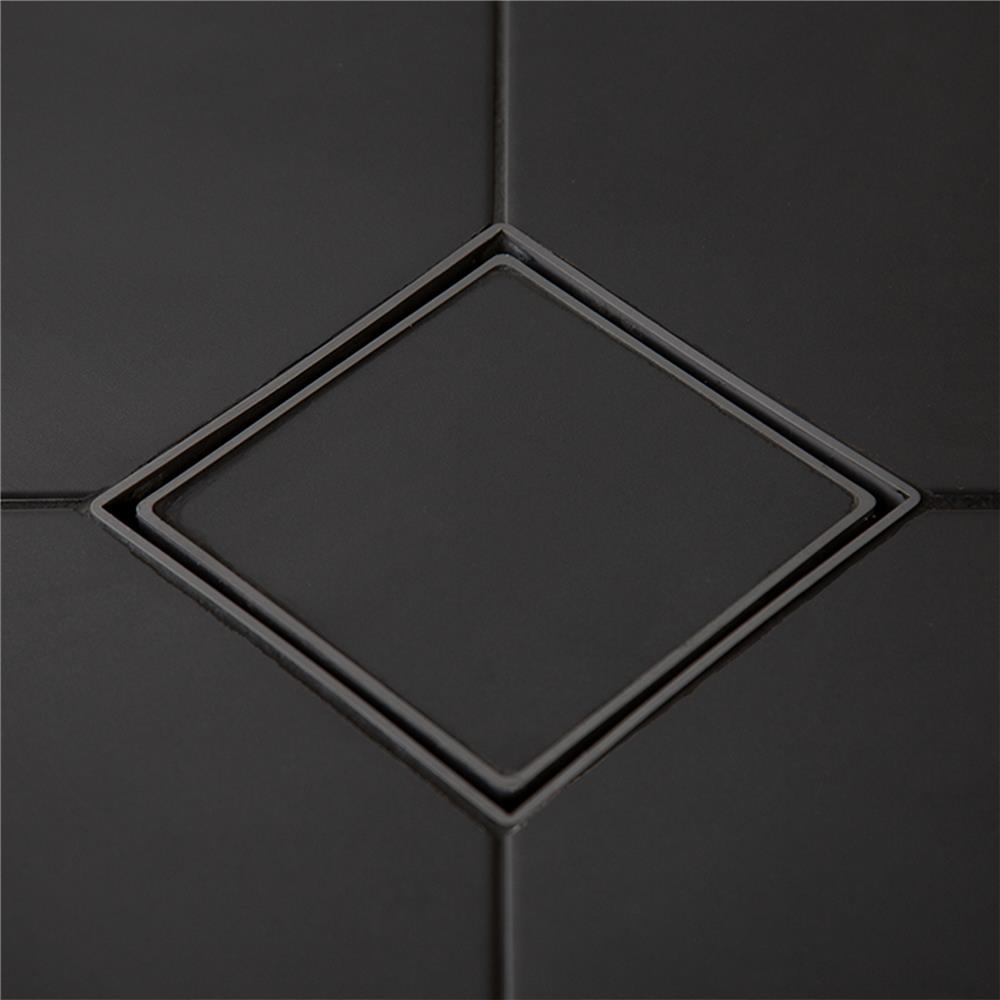 ตะแกรงกันกลิ่นแบบปูกระเบื้อง SUPER DRAIN 5.3 นิ้ว สีดำ/เทา