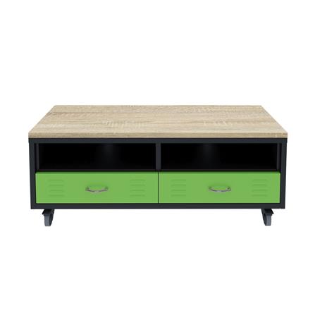 ตู้เหล็กบานผสม 2 ลิ้นชัก SURE TMBS-122 สีเขียว_0