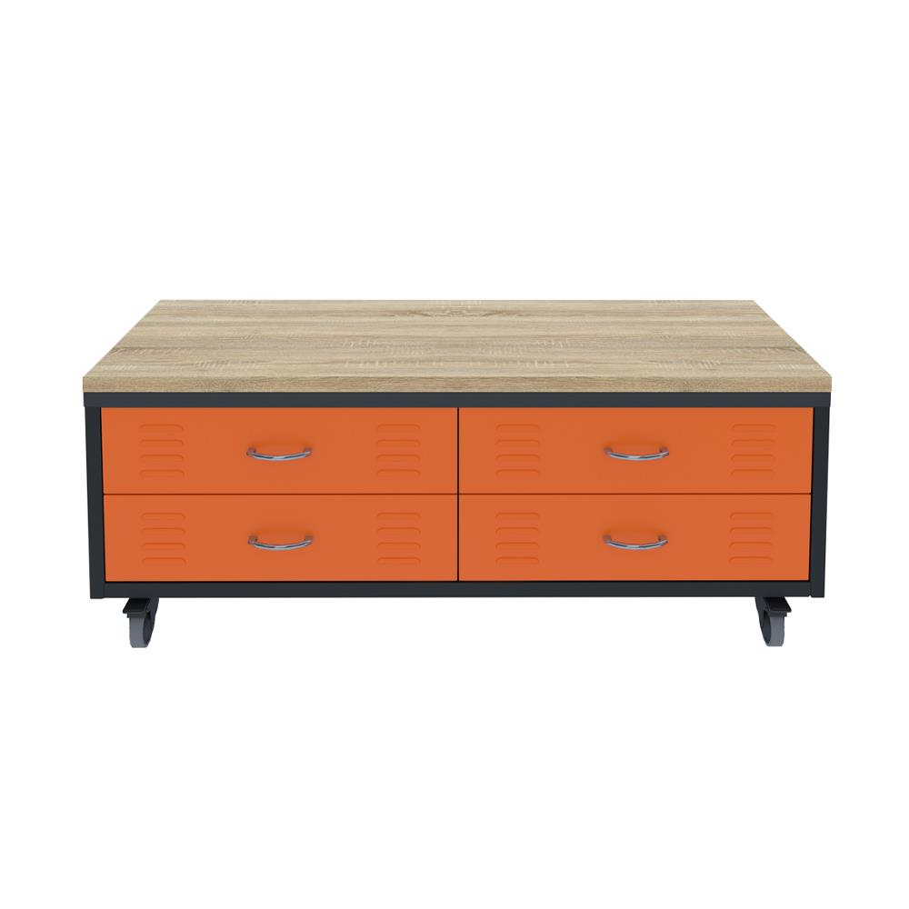 ตู้เหล็กลิ้นชัก 4 ลิ้นชัก SURE TMBS-124 สีส้ม